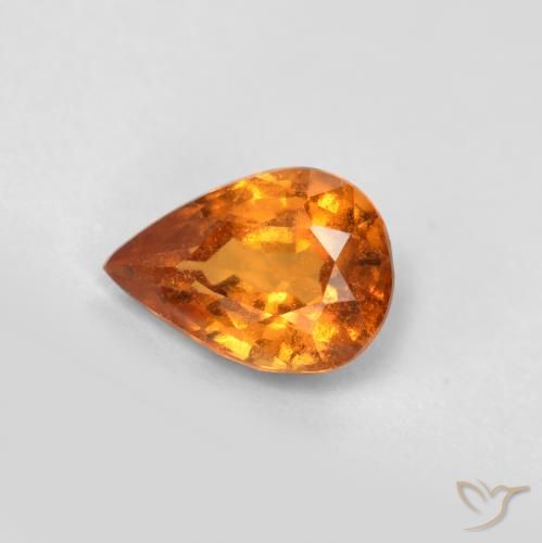 0.69ct 天然 中深橙色 钙铝榴石, 梨形, VS-SI
