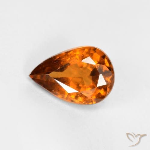 0.78ct 天然 中深橙色 钙铝榴石, 梨形, VS-SI