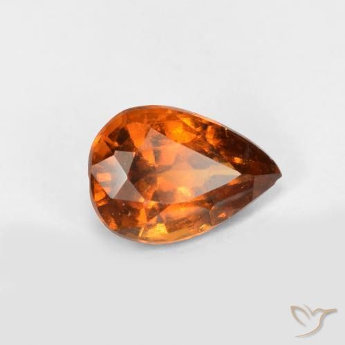 0.82ct 天然 中深橙色 钙铝榴石, 梨形, VS-SI