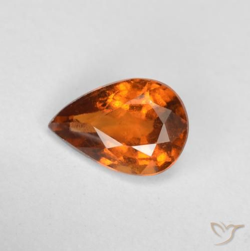 0.70ct 天然 深橙色 钙铝榴石, 梨形, VS-SI