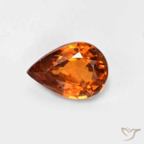0.78ct 天然 中深橙色 钙铝榴石, 梨形, VS