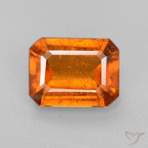 2.11ct 天然 中橙 钙铝榴石, 祖母绿式切割, SI