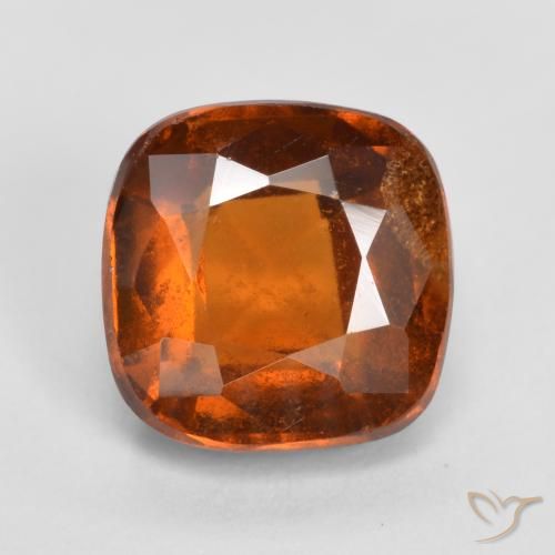 2.05ct 天然 琥珀橙 钙铝榴石, 软垫, SI