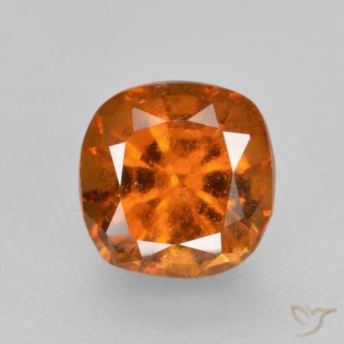 1.42ct 天然 深橙色 钙铝榴石, 软垫, VS-SI