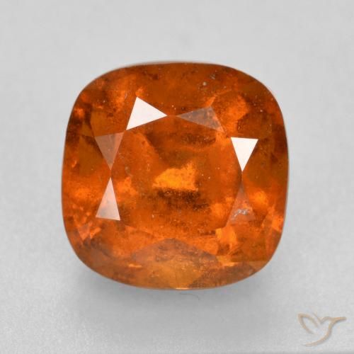 2.14ct 天然 琥珀橙 钙铝榴石, 软垫, SI