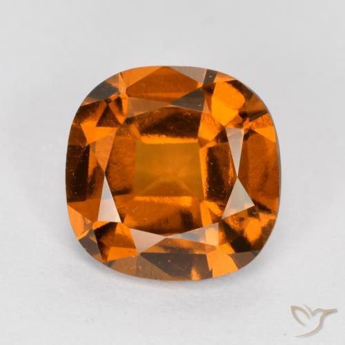 1.60ct 天然 深橙色 钙铝榴石, 软垫, VS