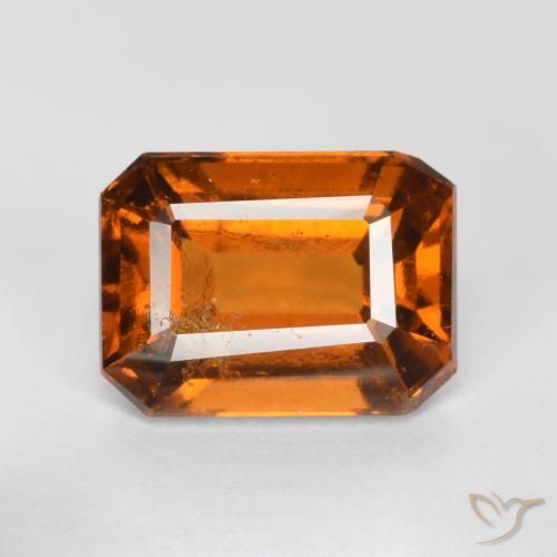 2.00ct 天然 中橙 钙铝榴石, 祖母绿式切割, SI