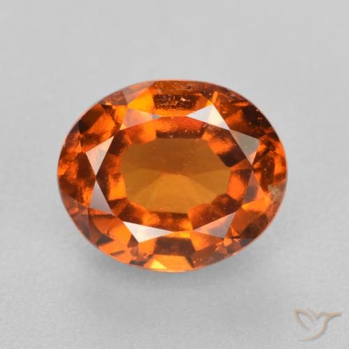 1.86ct 天然 深橙色 钙铝榴石, 椭圆形, VS