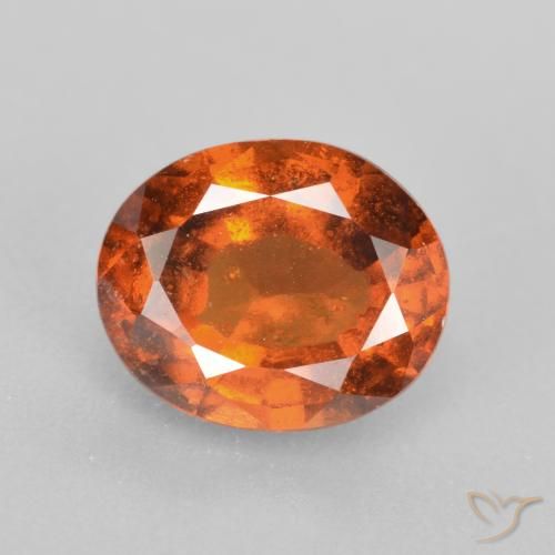 2.25ct 天然 深橙色 钙铝榴石, 椭圆形, SI