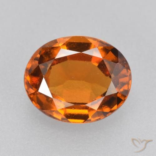 1.92ct 天然 深橙色 钙铝榴石, 椭圆形, VVS-VS