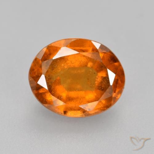 2.06ct 天然 深橙色 钙铝榴石, 椭圆形, SI