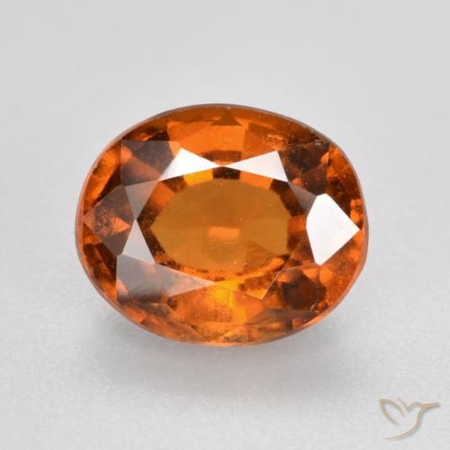 1.81ct 天然 中深橙色 钙铝榴石, 椭圆形, VS-SI