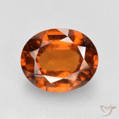 2.27ct 天然 红橙色 钙铝榴石, 椭圆形, VS-SI