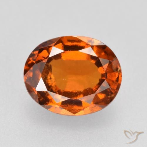 1.62ct 天然 深橙色 钙铝榴石, 椭圆形, VS-SI