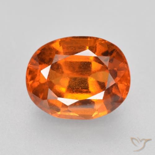 2.08ct 天然 深橙色 钙铝榴石, 椭圆形, VVS-VS