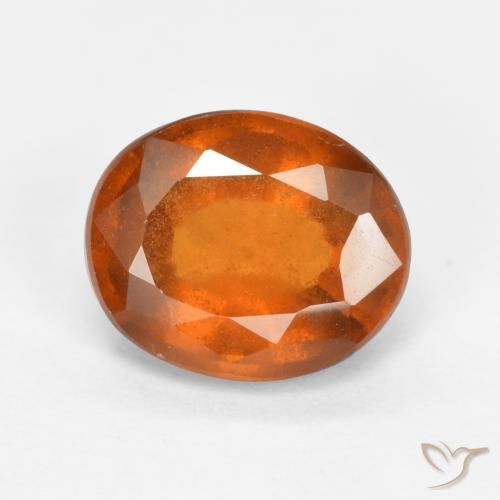 1.91ct 天然 中橙 钙铝榴石, 椭圆形, SI