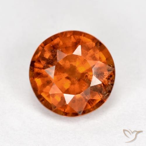 1.37ct 天然 中橙 钙铝榴石, 圆形的, VS-SI