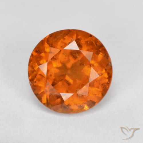 1.50ct 天然 深橙色 钙铝榴石, 圆形的, SI