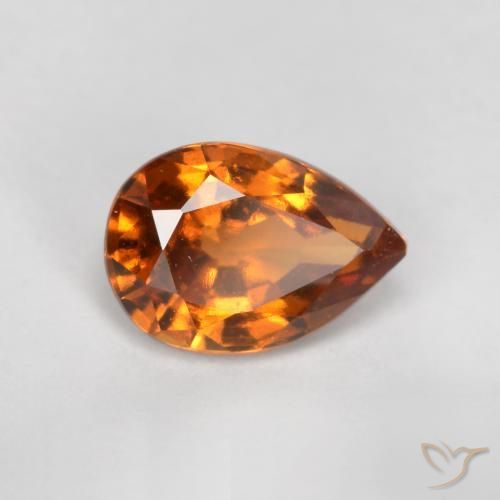 0.83ct 天然 深橙色 钙铝榴石, 梨形, VS