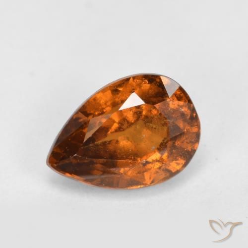 1.04ct 天然 中深橙色 钙铝榴石, 梨形, VS-SI