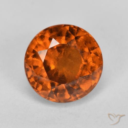 1.87ct 天然 深橙色 钙铝榴石, 圆形的, VS-SI