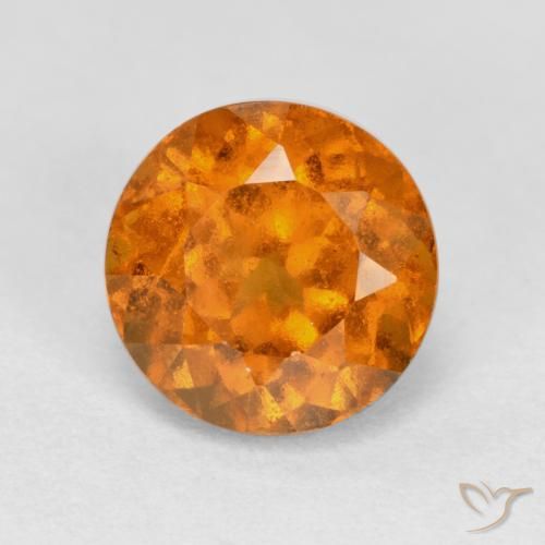 1.61ct 天然 中橙 钙铝榴石, 圆形的, VS-SI