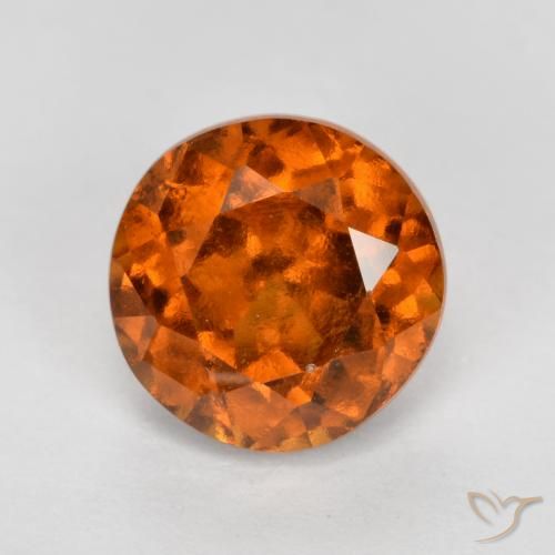 1.70ct 天然 中深橙色 钙铝榴石, 圆形的, VS