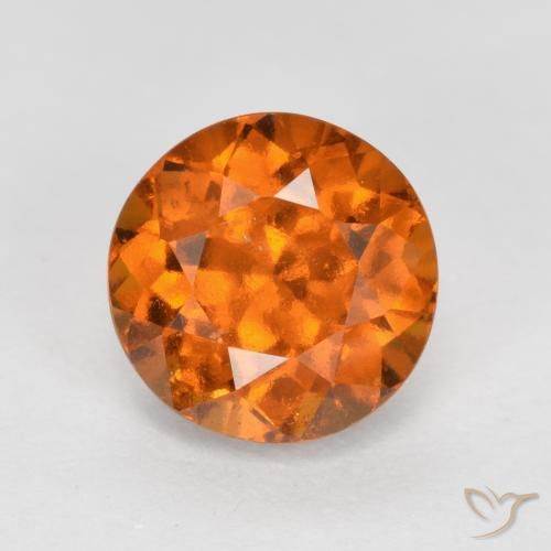 1.59ct 天然 中橙 钙铝榴石, 圆形的, VS