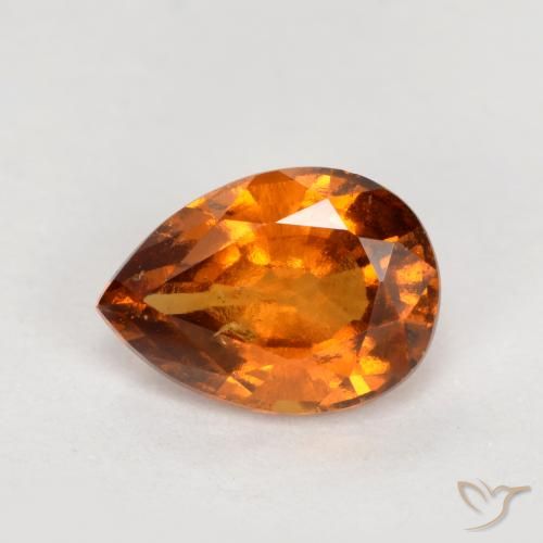 0.82ct 天然 深橙色 钙铝榴石, 梨形, VS-SI