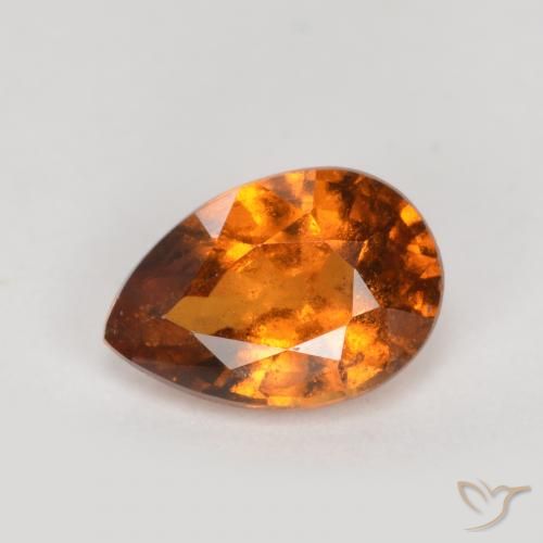 0.79ct 天然 深橙色 钙铝榴石, 梨形, SI