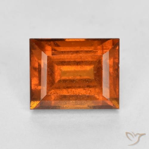 2.01ct 天然 琥珀橙 钙铝榴石, 狭长方形, VS-SI