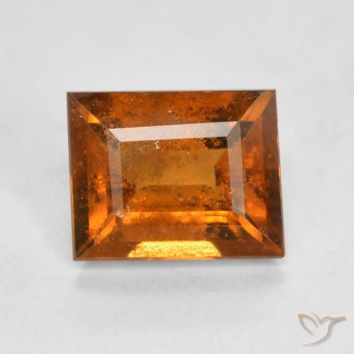 1.58ct 天然 深橙色 钙铝榴石, 狭长方形, SI