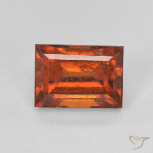 2.13ct 天然 Medium Dark-Orange 钙铝榴石, 狭长方形, VS-SI