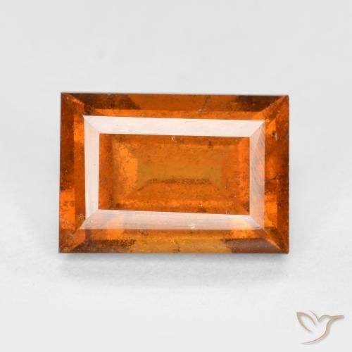1.89ct 天然 深橙色 钙铝榴石, 狭长方形, VS-SI