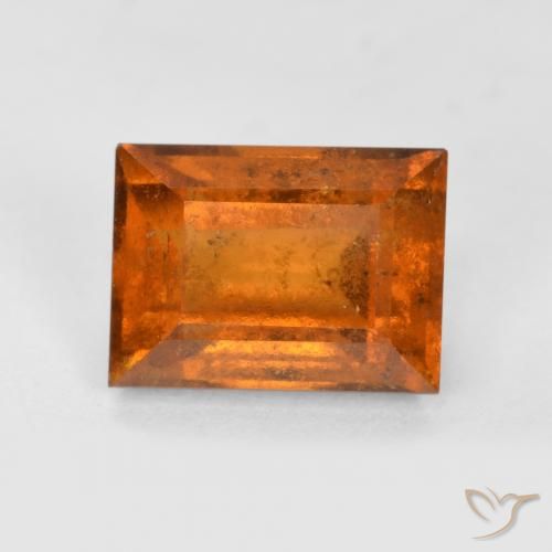 2.44ct 天然 深橙色 钙铝榴石, 狭长方形, VS-SI