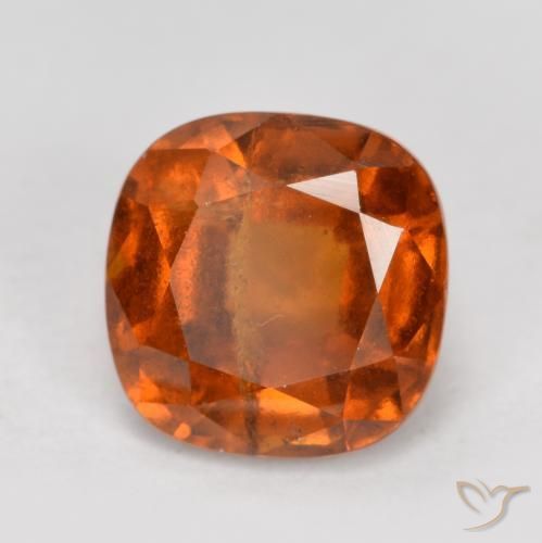 2.16ct 天然 琥珀橙 钙铝榴石, 软垫, SI