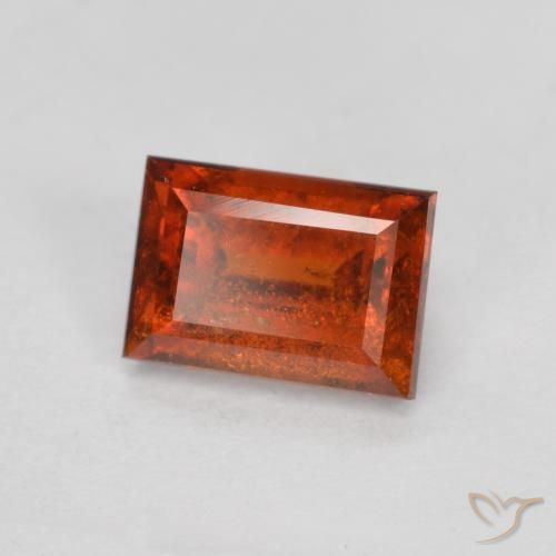1.02ct 天然 深橙色 钙铝榴石, 狭长方形, VS