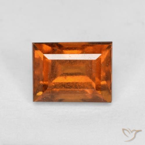 1.01ct 天然 中橙 钙铝榴石, 狭长方形, VS