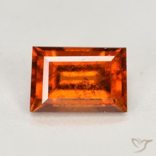 1.09ct 天然 红橙色 钙铝榴石, 狭长方形, VS