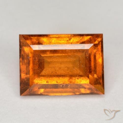 2.11ct 天然 中橙 钙铝榴石, 狭长方形, VS-SI