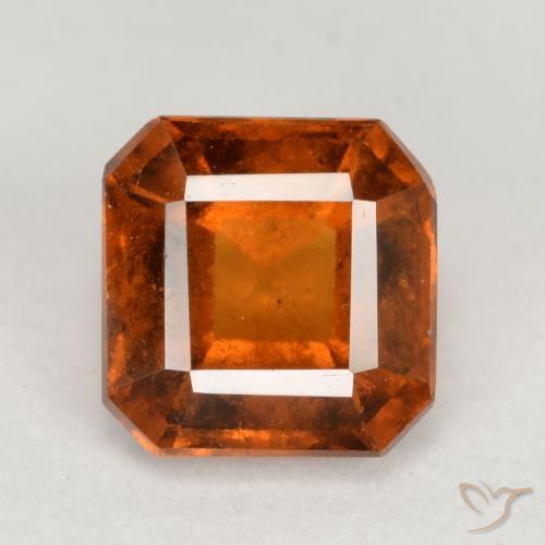 1.32ct 天然 琥珀橙 钙铝榴石, 祖母绿式切割, VS