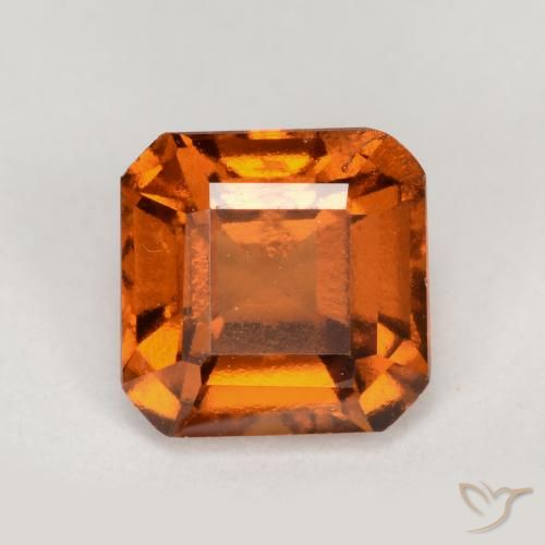 1.33ct 天然 深橙色 钙铝榴石, 祖母绿式切割, VS-SI