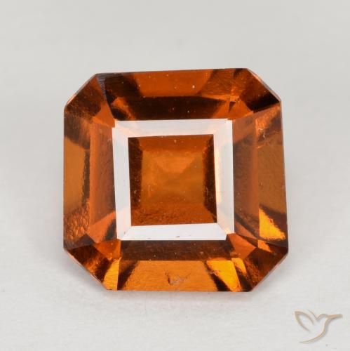 1.51ct 天然 深橙色 钙铝榴石, 祖母绿式切割, VS
