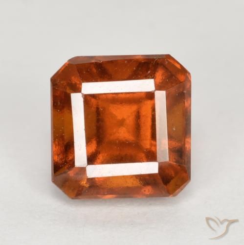 1.51ct 天然 中深橙色 钙铝榴石, 祖母绿式切割, VS