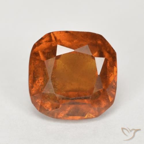 2.41ct 天然 琥珀橙 钙铝榴石, 软垫, SI
