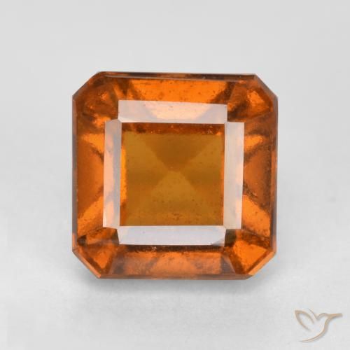 1.87ct 天然 深橙色 钙铝榴石, 祖母绿式切割, VS