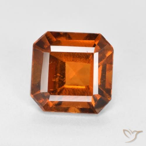 1.65ct 天然 深橙色 钙铝榴石, 祖母绿式切割, VS