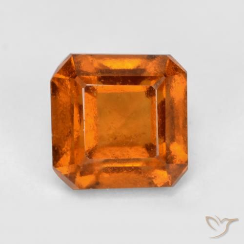 1.51ct 天然 深橙色 钙铝榴石, 祖母绿式切割, VS-SI
