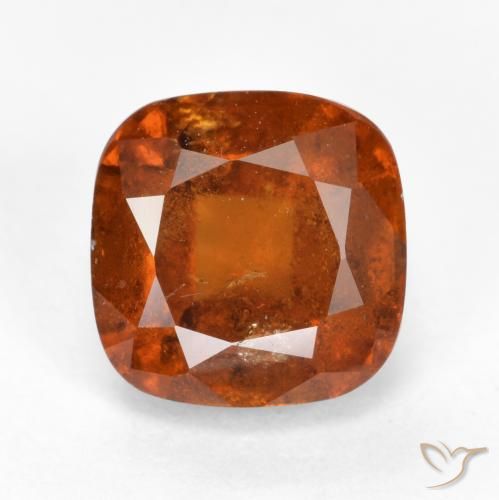 2.40ct 天然 红橙色 钙铝榴石, 软垫, SI