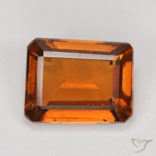 2.07ct 天然 中深橙色 钙铝榴石, 祖母绿式切割, VS